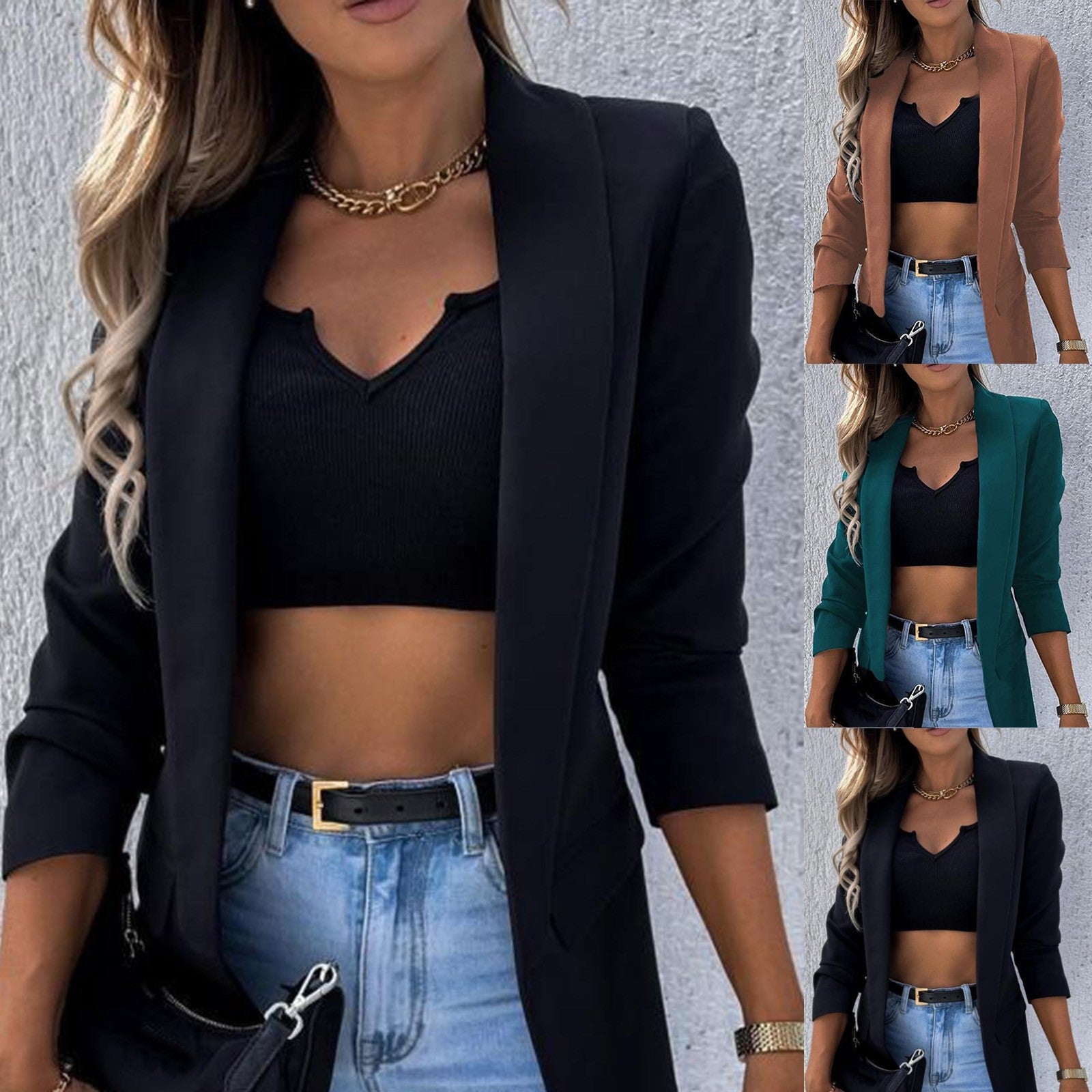 Women’s Slim Fit Blazer Cardigan – Office Chic