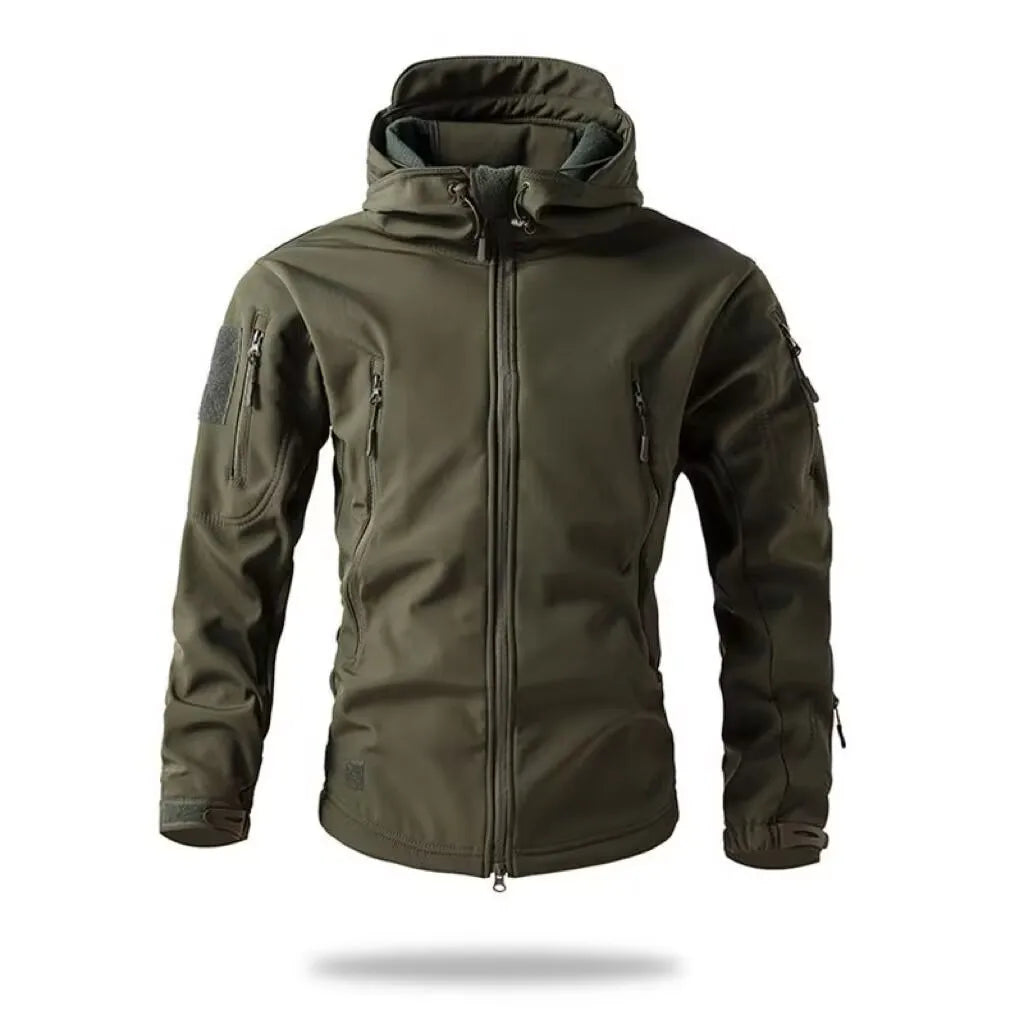 Winter Warm Military Tactical Hiking Jacket – Hooded Fleece Coat