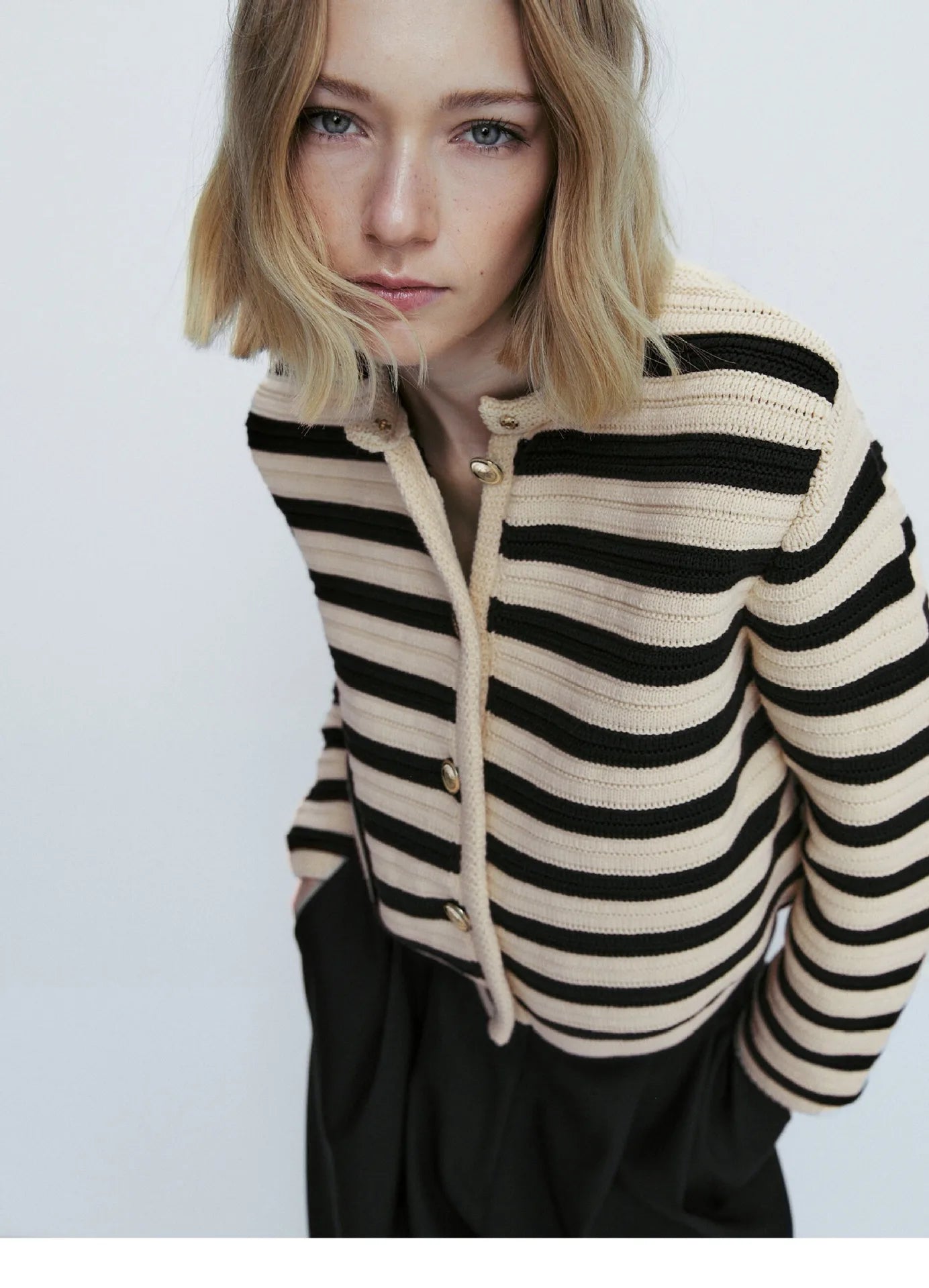 2025 Massimo Dutti Women’s Spring Knit Short Coat