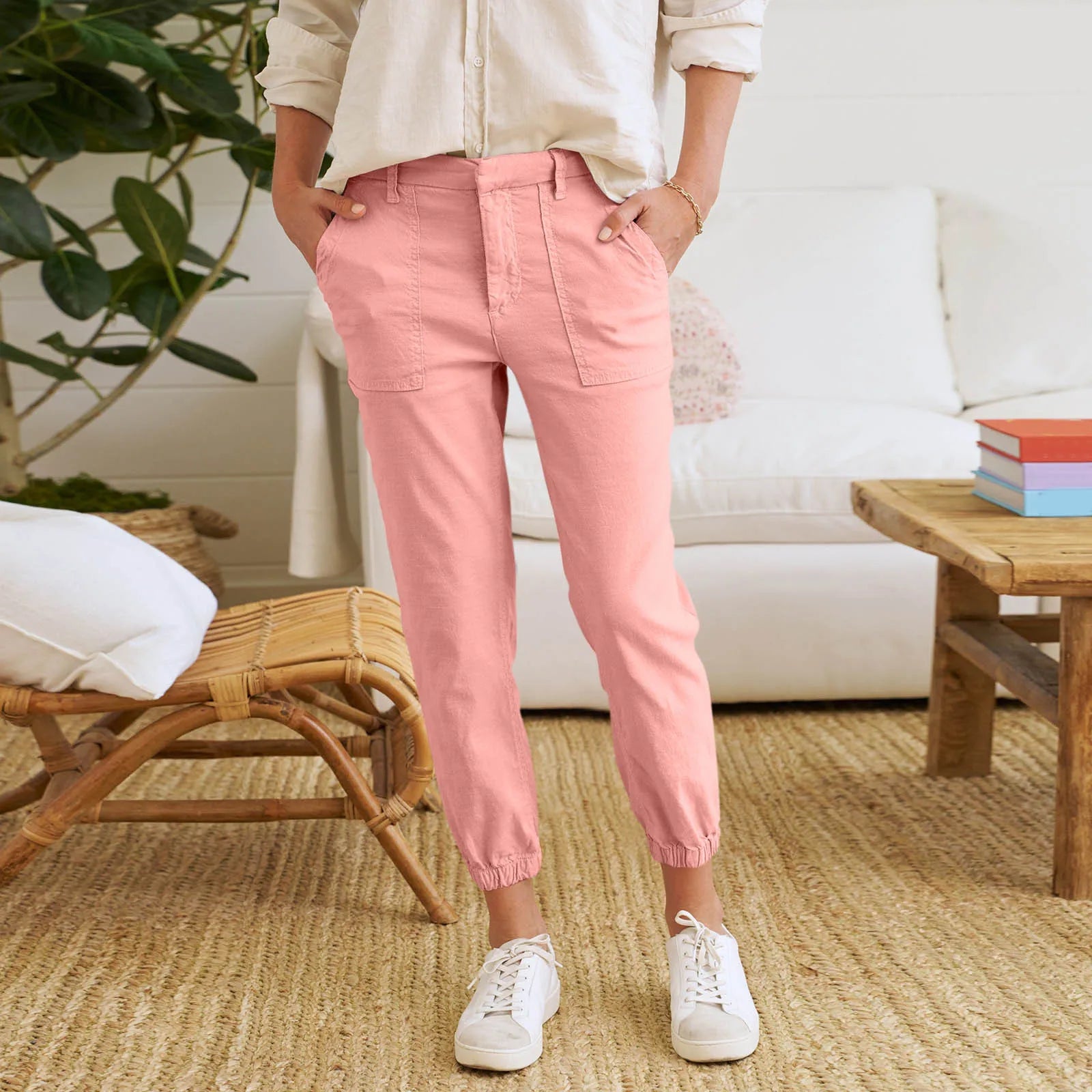 Women’s Cotton and Linen Capri Pants