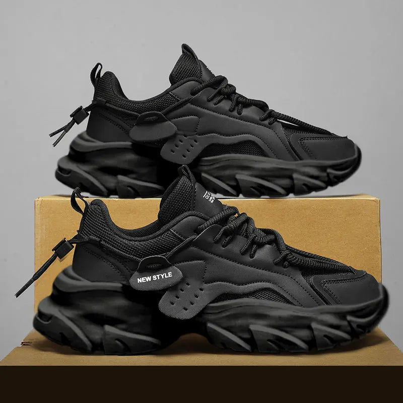 Breathable Thick-Soled Casual Sneakers – Outdoor Running & Tennis Shoes