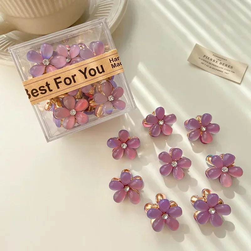 1/10pcs Cute Mini Flower Hairclip Claws