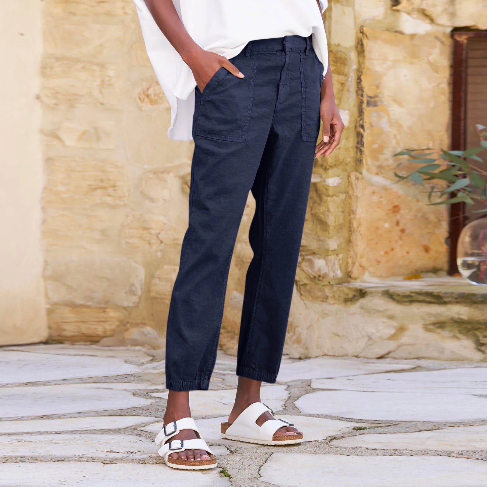 Women’s Cotton and Linen Capri Pants