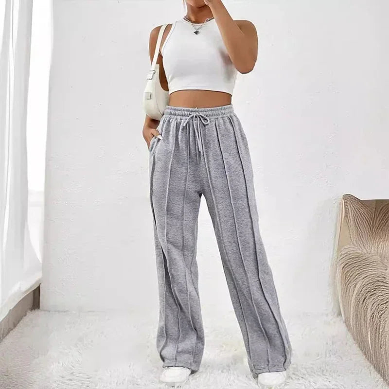Women’s Streetwear Sweatpants – High Waist Loose Joggers