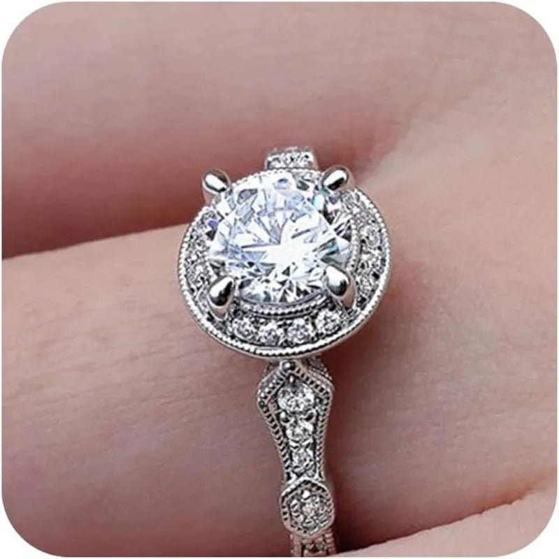 Sterling Silver Vintage Faceted Multifunctional Women’s Ring