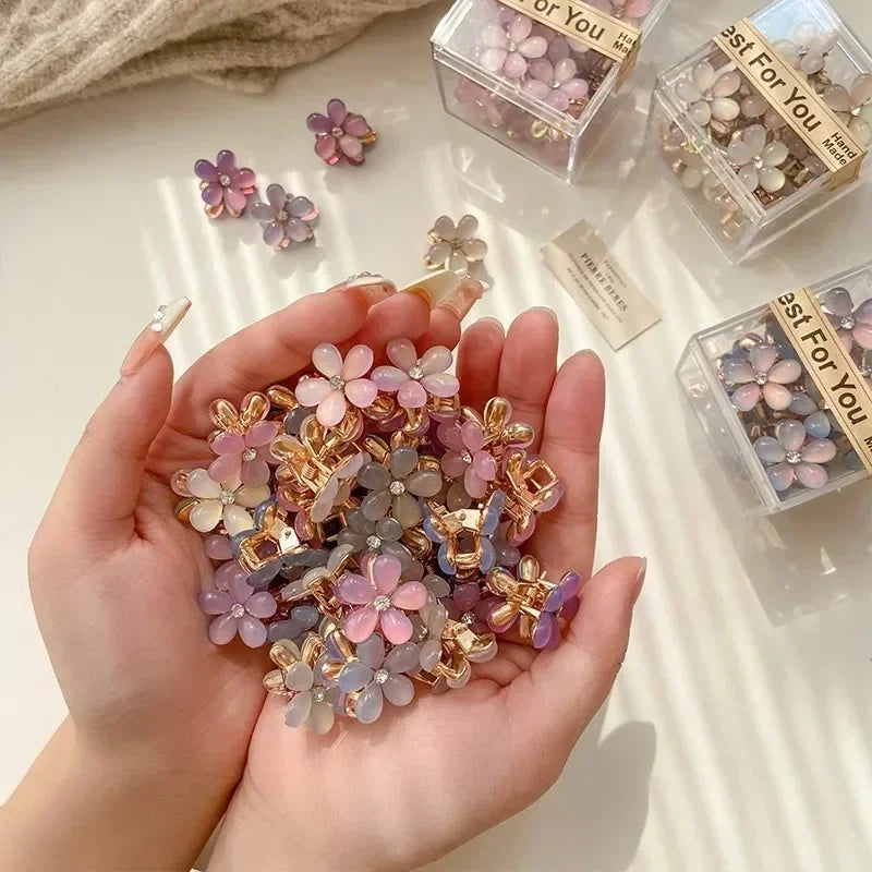 1/10pcs Cute Mini Flower Hairclip Claws