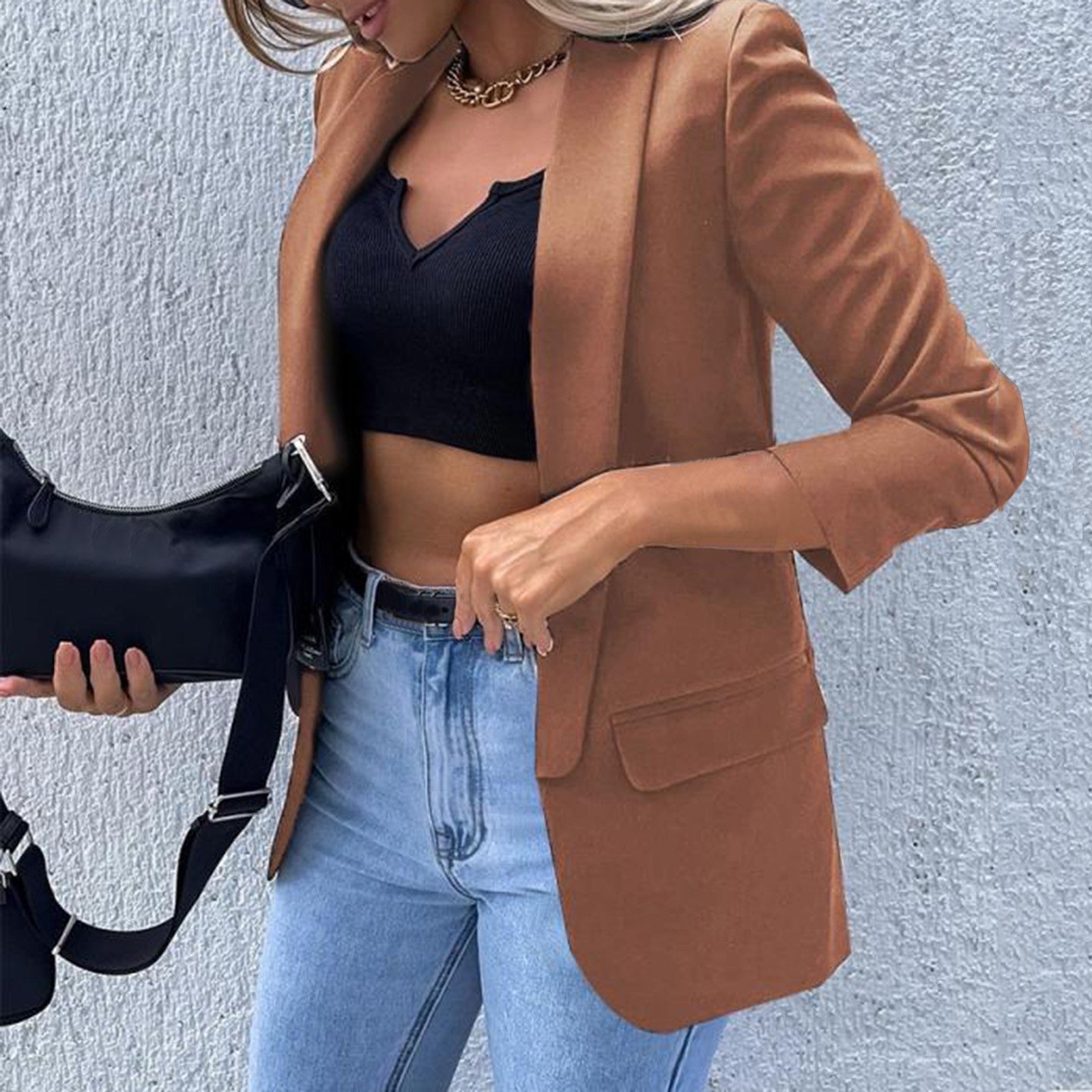 Women’s Slim Fit Blazer Cardigan – Office Chic