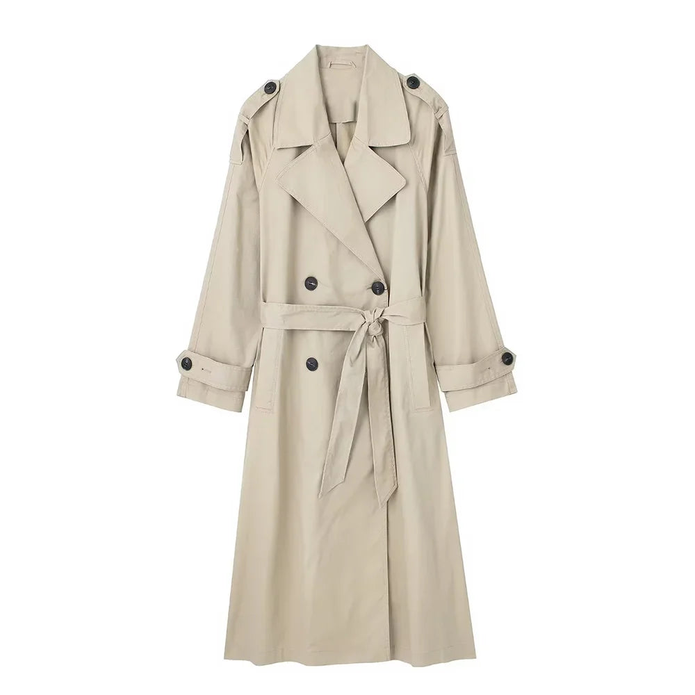 Willshela Women’s Double-Breasted Belted Trench Coat