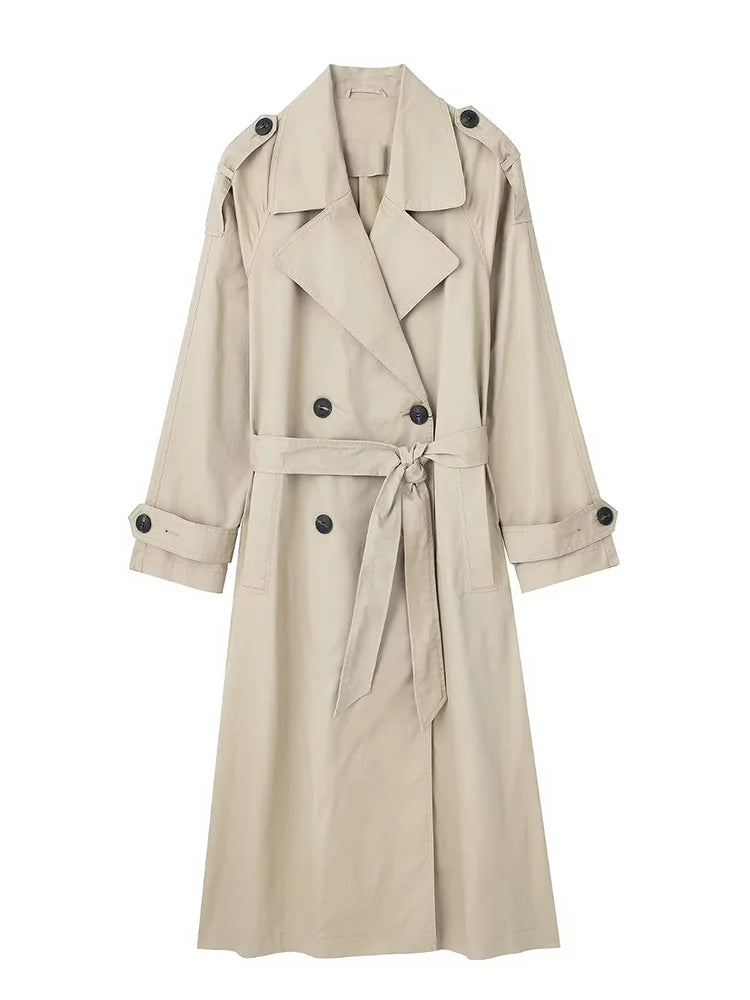 Willshela Women’s Double-Breasted Belted Trench Coat