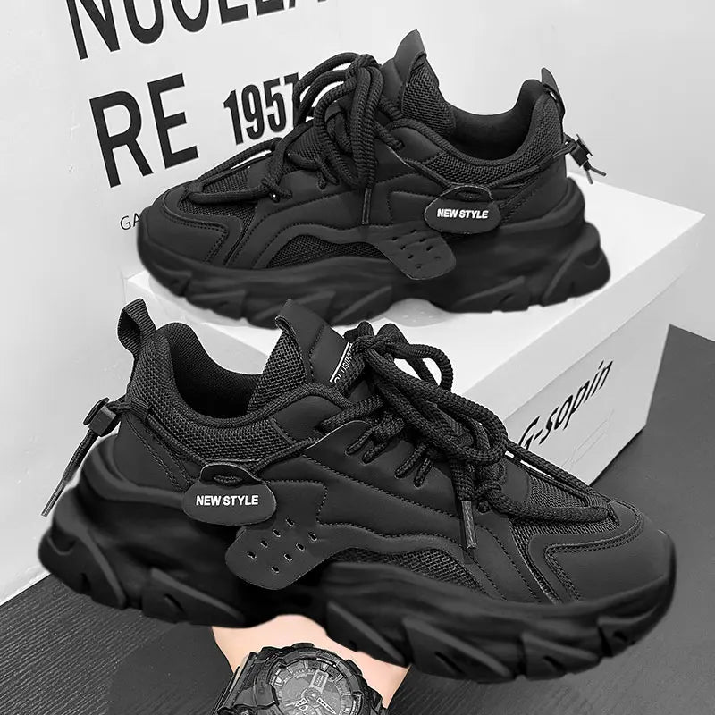 Breathable Thick-Soled Casual Sneakers – Outdoor Running & Tennis Shoes