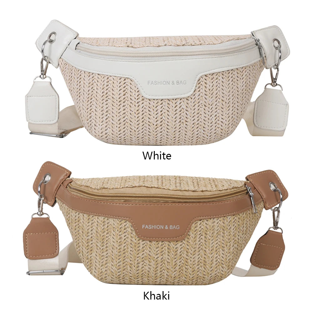 Women’s Summer Straw Chest Crossbody Bag