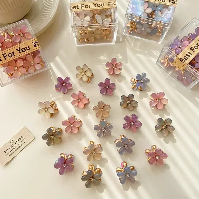 1/10pcs Cute Mini Flower Hairclip Claws